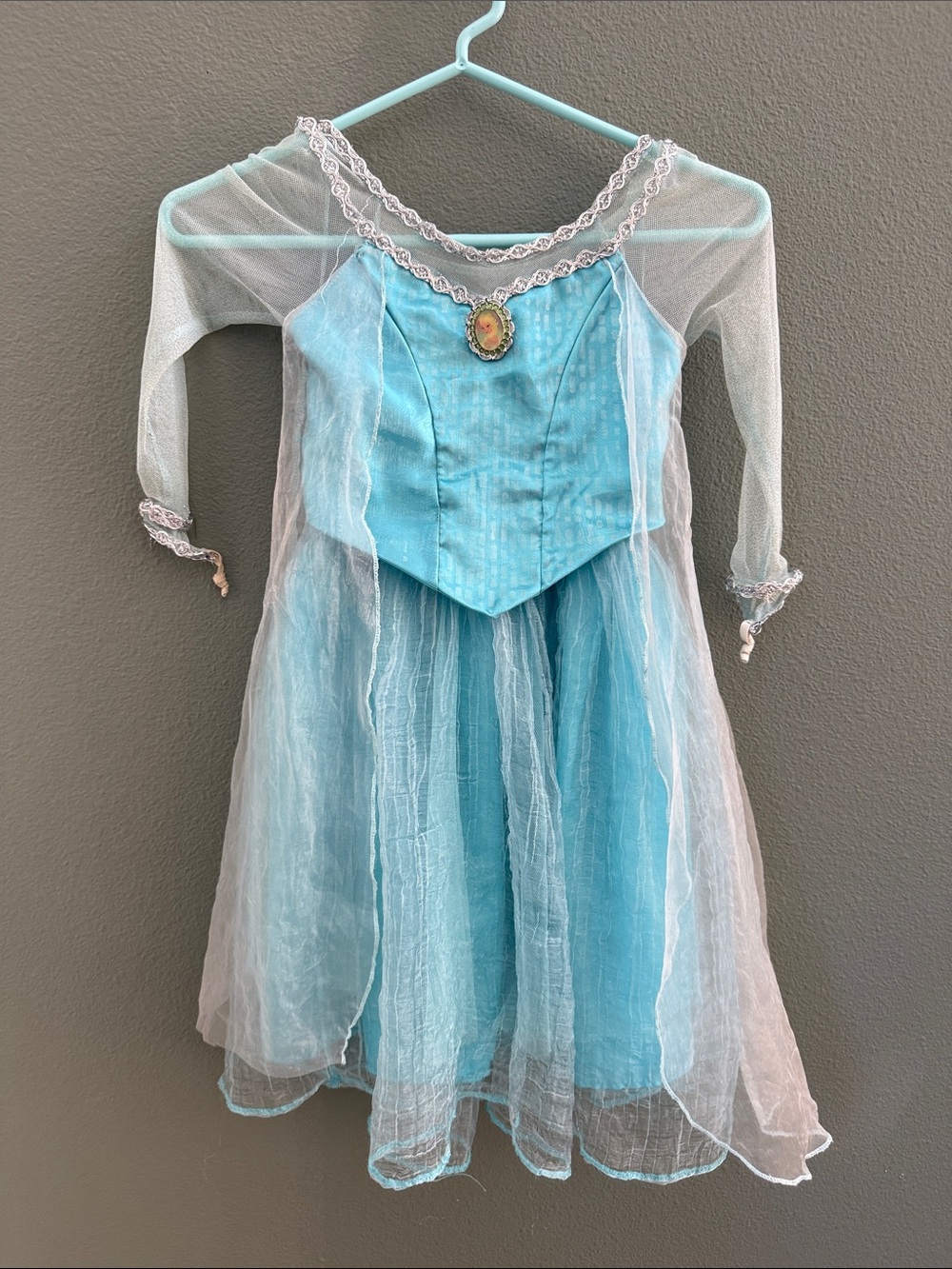 Disney Store VTG Frozen Elsa Princess Tulle Costume Dress Sz 4/5T